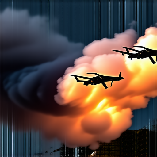 Массовая атака БПЛА в районе Инкермана (Севастополь)