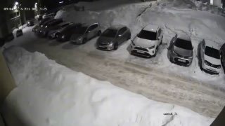 Сильный снегопад на Камчатке