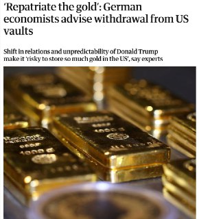 Германия рассматривает возможность перевода золотых запасов из США