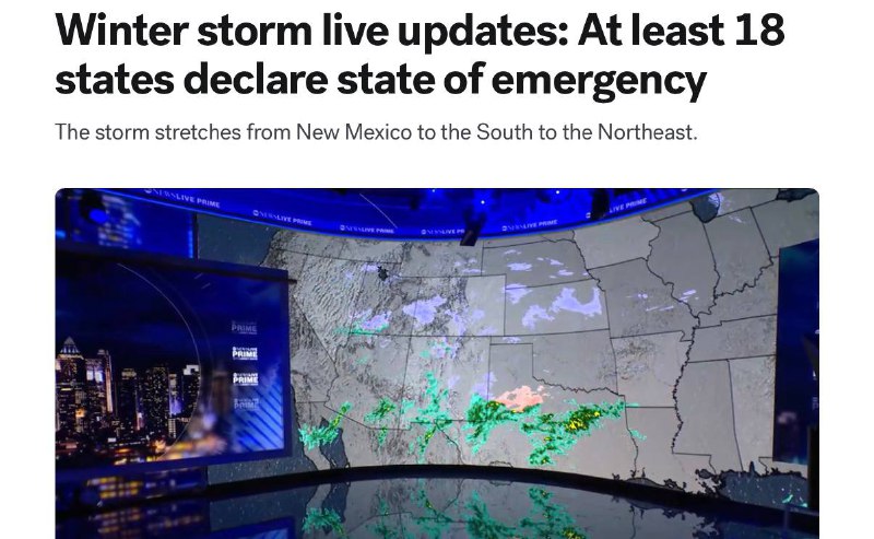 Снежная буря в США: миллионы под угрозой, отменены авиарейсы