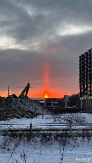 В Петербурге зафиксирован световой столб