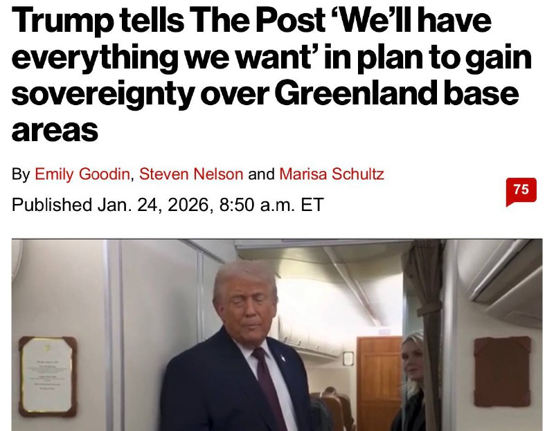 Трамп намерен добиться контроля над территориями Гренландии