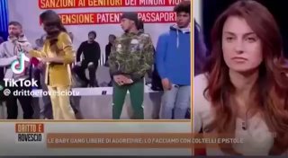 В Италии на ТВ мигрант оправдывает грабежи ножом