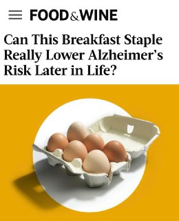 Яйца могут снизить риск болезни Альцгеймера