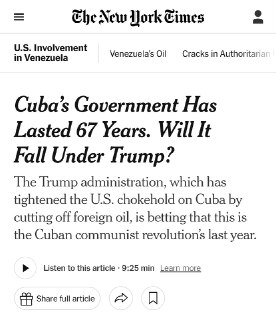 США стремятся к смене власти на Кубе к 2026 году