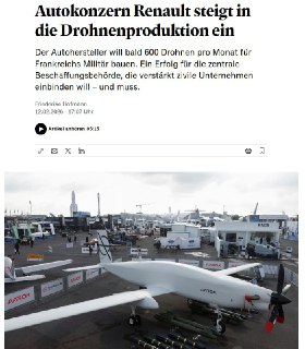 Renault производит беспилотники для французской армии