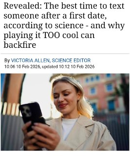 Оптимальное время для первого сообщения после свидания