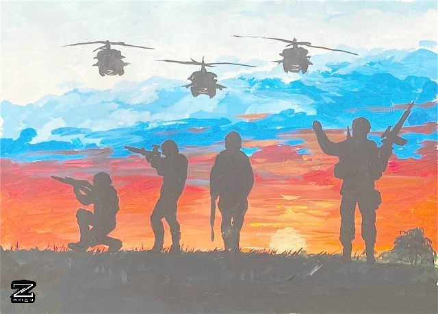 Дети поддерживают бойцов рисунками