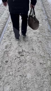 Затор из трамваев у метро "Бульвар Рокоссовского"