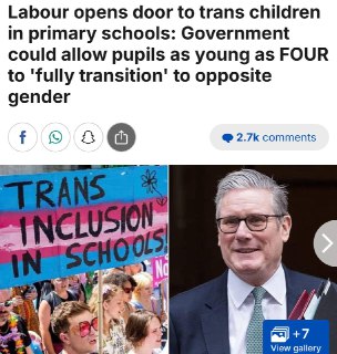 В Британии школьникам разрешат гендерный переход с 4 лет