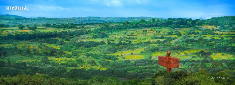 Скульптура "Ангел Севера" в фильме "28 лет спустя"