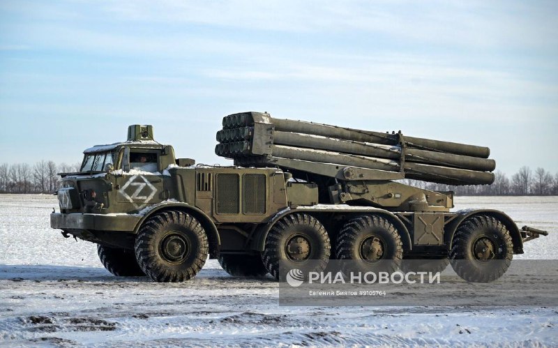 Боевая работа РСЗО «Ураган» на Харьковском направлении