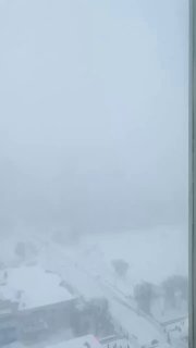 Мощная метель в Москве