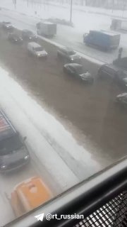 Прорыв трубы в Москве