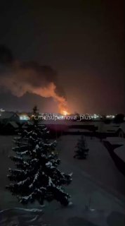 Пожар на нефтебазе в Великих Луках