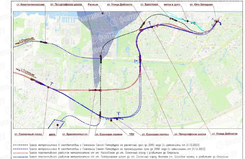 Корректировка проекта метро до Сосновой Поляны