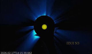 Уникальное видео солнечного затмения из космоса