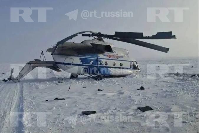 Жесткая посадка вертолета Ми-8 в Ямало-Ненецком округе