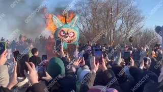 Лабубу сожгли на Масленице в Липецкой области