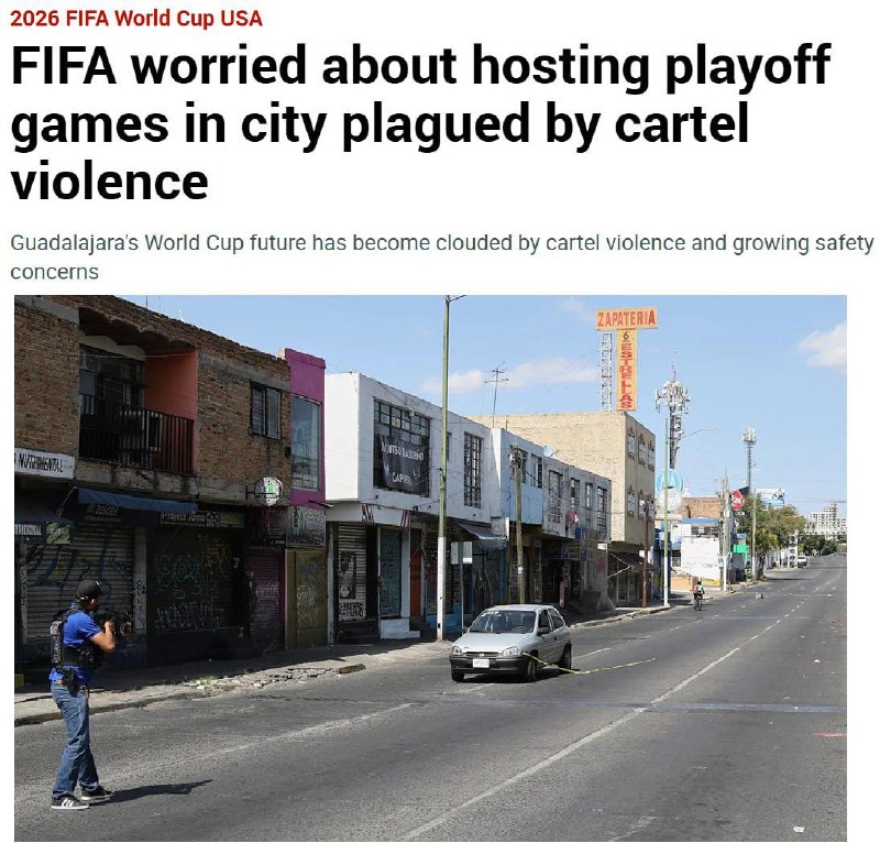 ФИФА обеспокоена безопасностью ЧМ в Мексике