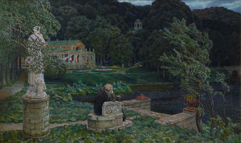 Описание картины Аполлинария Васнецова «Шум старого парка»