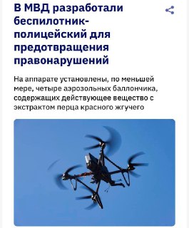 Разработаны дроны с перцовым баллончиком для контроля массовых мероприятий