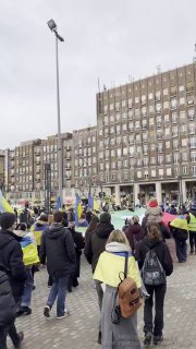 Беженцы в Венгрии выступили в поддержку Зеленского