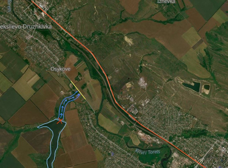 Авиаудары привели к разрушению плотины и затоплению в Константиновке