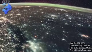 Кадры ударов по Киеву с МКС