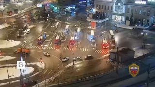 Взрыв автомобиля ГАИ в Москве