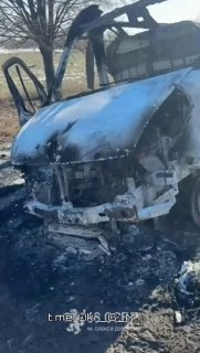 Удар "Ланцета" по автомобилю ВСУ