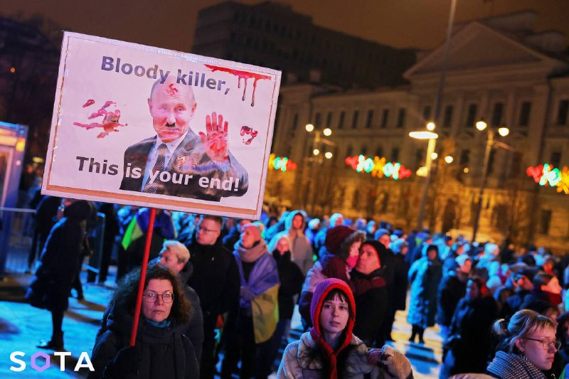 В Вильнюсе прошла акция в поддержку Украины