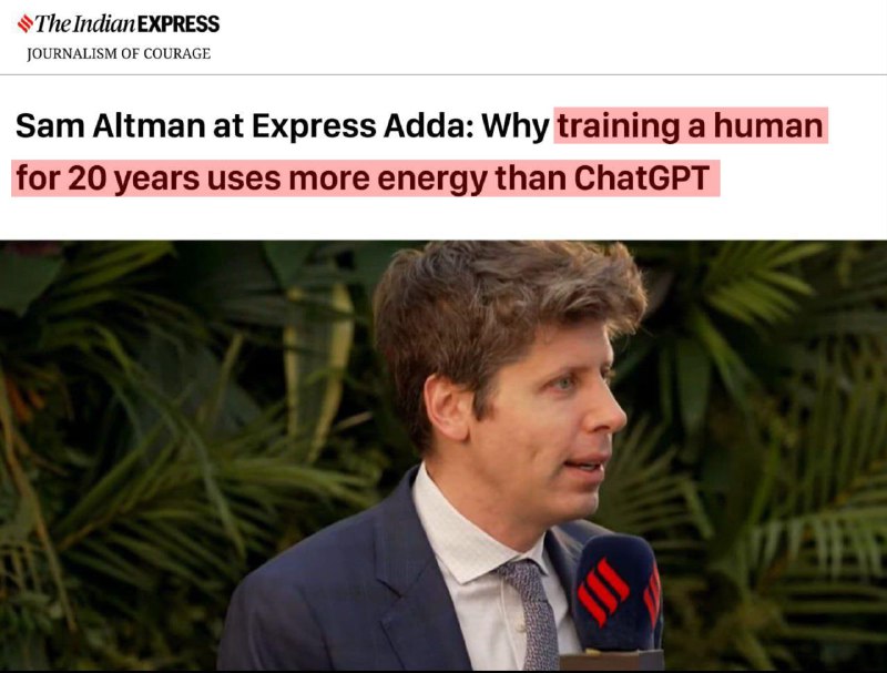 Сэм Альтман сравнил человека с ChatGPT