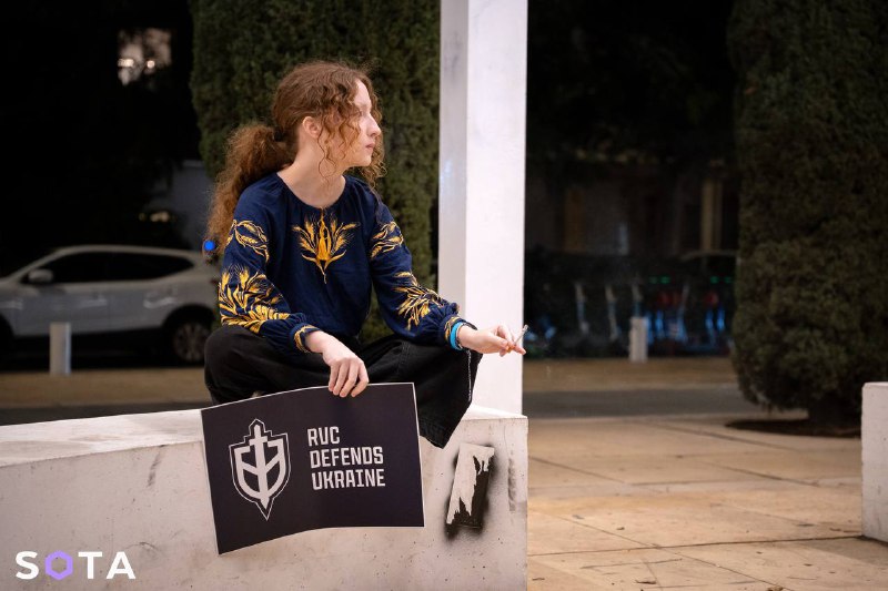 Акция в Тель-Авиве в поддержку Украины