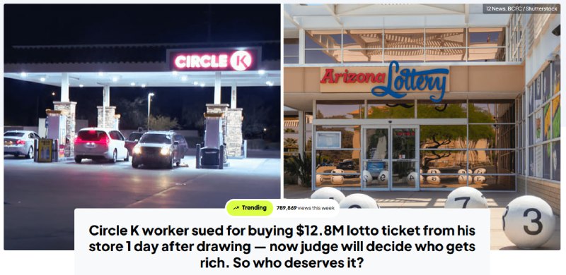 Сотрудник заправки судится из-за выигрыша в лотерею