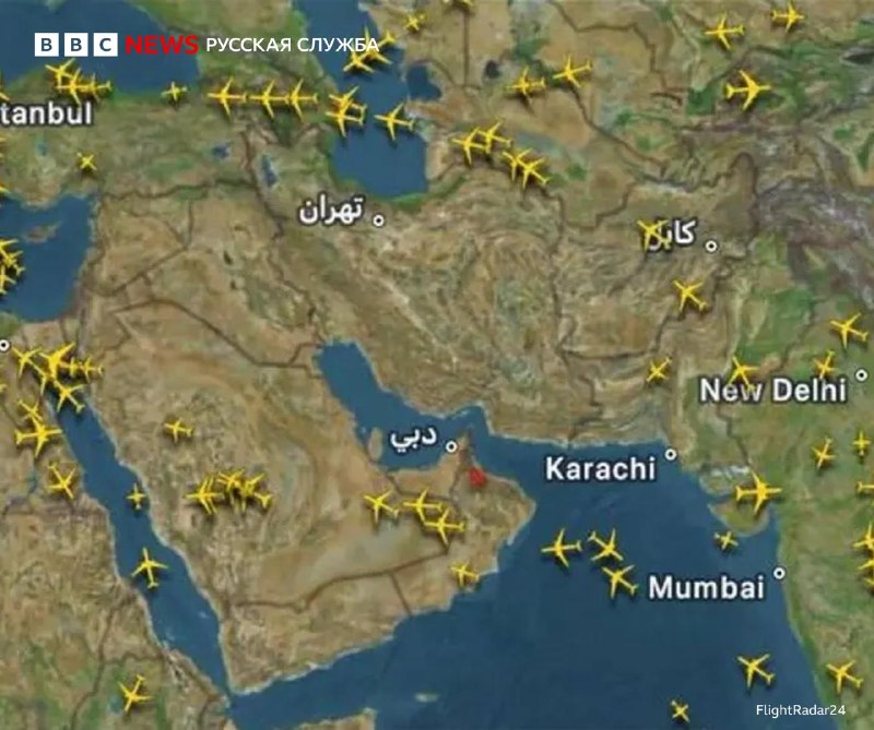 Массовая приостановка авиарейсов на Ближнем Востоке