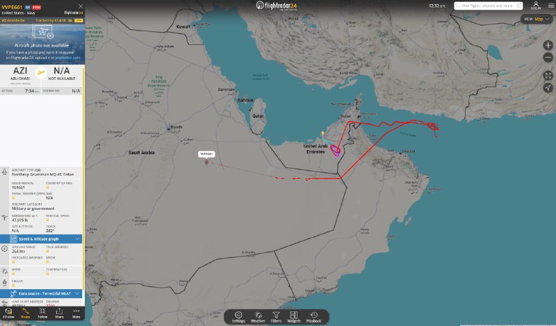 Американский разведывательный дрон подал сигнал бедствия