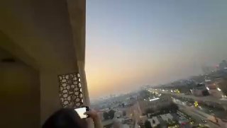 Прилёт дрона Shahed-136 в Дубае