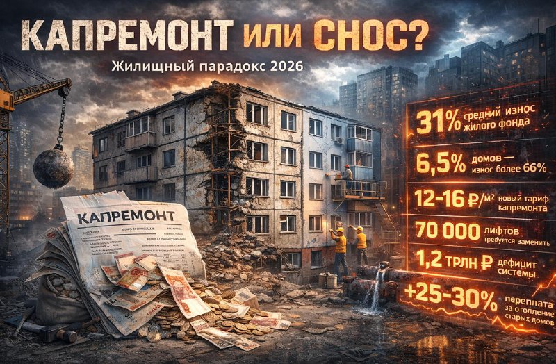 Жилищный парадокс 2026: почему мы платим за капремонт домов, которые проще снести