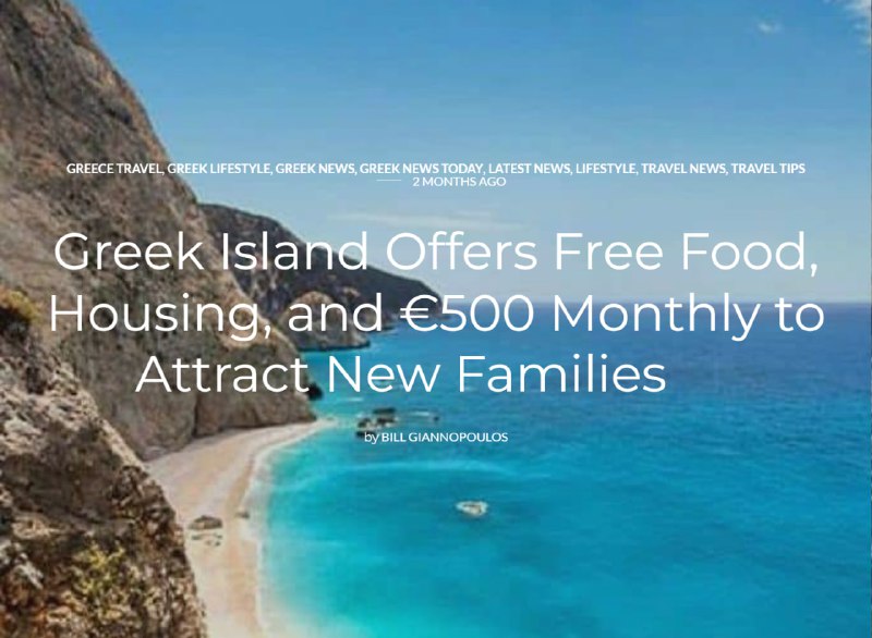 Греческий остров платит за переезд