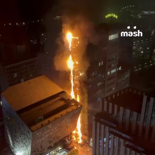 Пожар в штаб-квартире Liberty Bank в Тбилиси