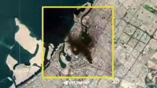 Последствия удара по порту Джебель-Али видны из космоса