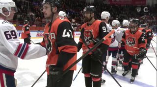 Массовая драка после матча КХЛ