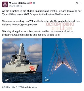 Британские истребители сбили дроны над Иорданией и Ираком