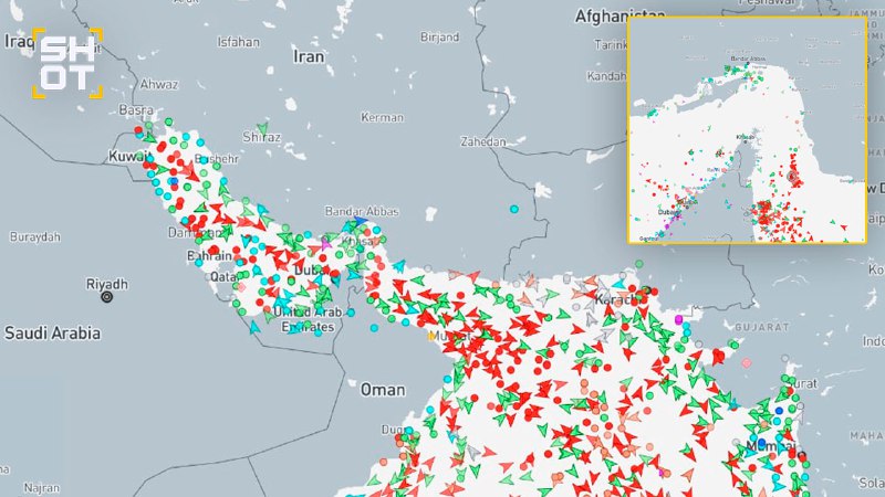 Пробка из судов в Ормузском проливе
