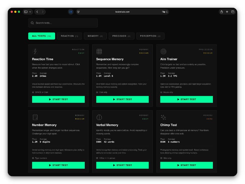 Сайт для тренировки мозга
