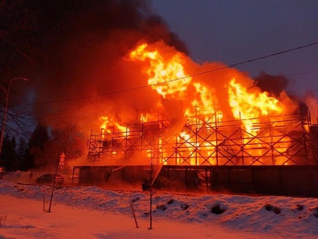 Пожар в Национальном музее Карелии