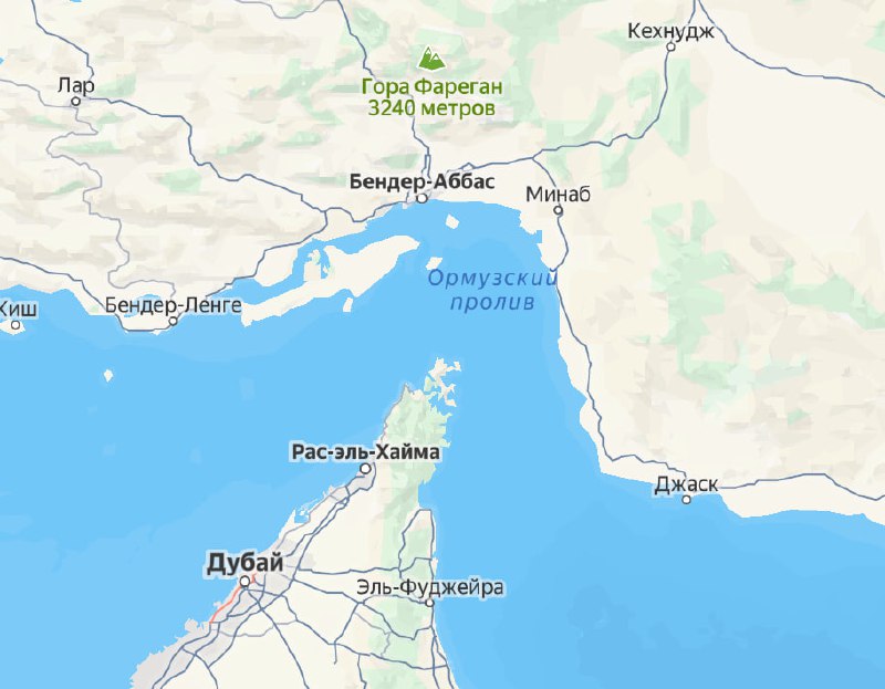 Остановка судоходства в Ормузском проливе