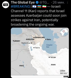 Израиль ожидает вступления Азербайджана в войну против Ирана