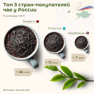 Лидеры по поставкам российского чая в 2025 году